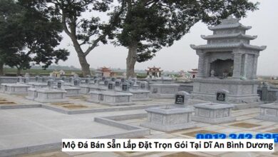 Mộ Đá Bán Sẵn Lắp Đặt Trọn Gói Tại Dĩ An Bình Dương